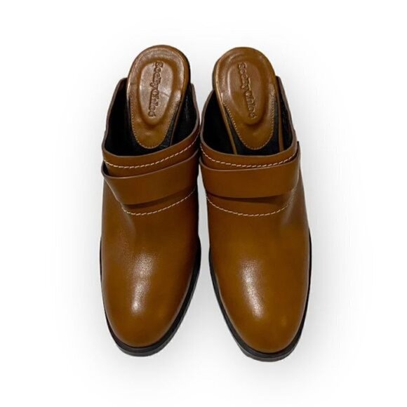 New in box, See‎ by Chloe Annia Brown Leather Mule Clog, Size 41EU - Picture 4 of 16